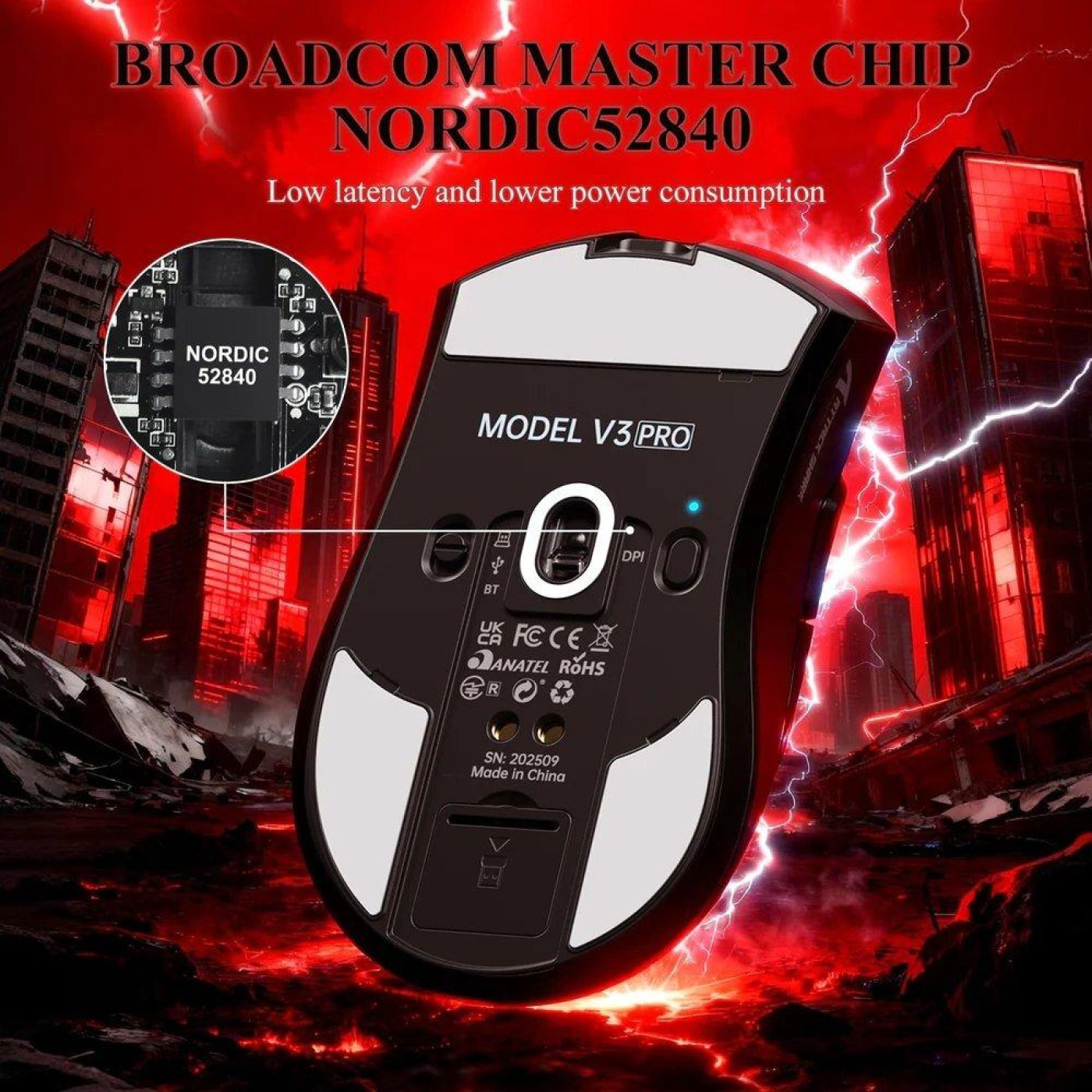 Миша Attack Shark V3 Pro Wireless (AS-6972792472577-B) Black (G-000004008)