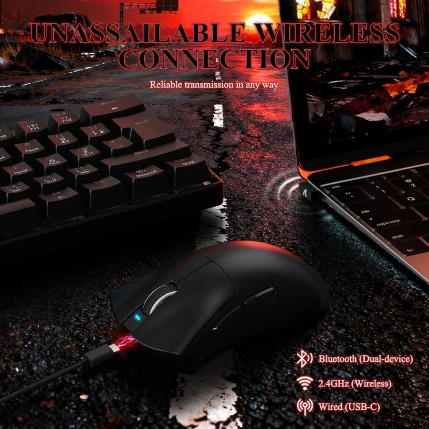 Миша Attack Shark V3 Pro Wireless (AS-6972792472577-B) Black (G-000004008)