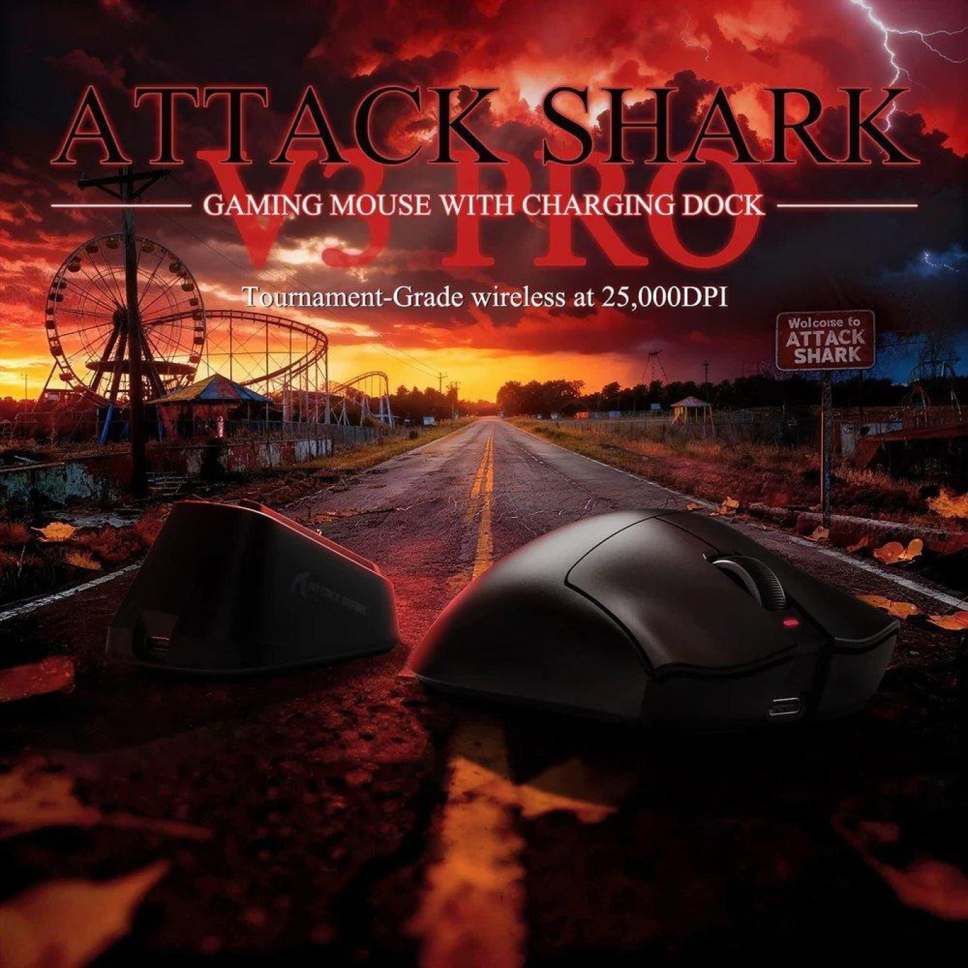 Миша Attack Shark V3 Pro Wireless (AS-6972792472577-B) Black (G-000004008)