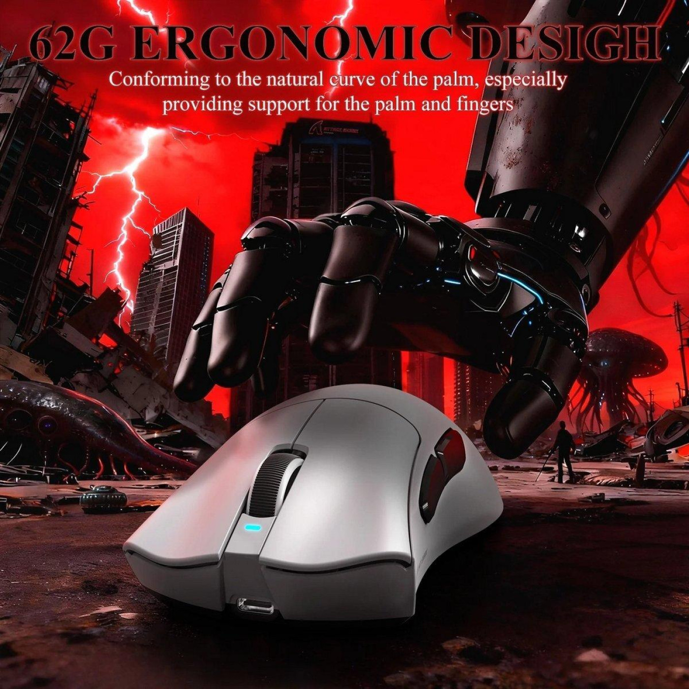 Миша Attack Shark V3 Pro Wireless (AS-6972792472584-W) White (G-000004009)