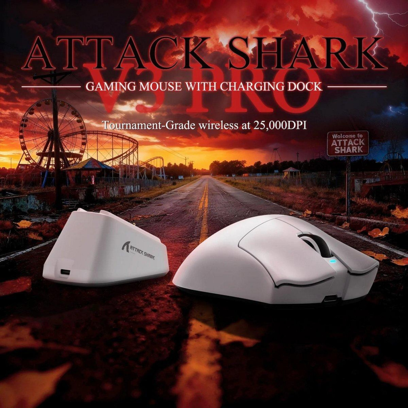 Миша Attack Shark V3 Pro Wireless (AS-6972792472584-W) White (G-000004009)