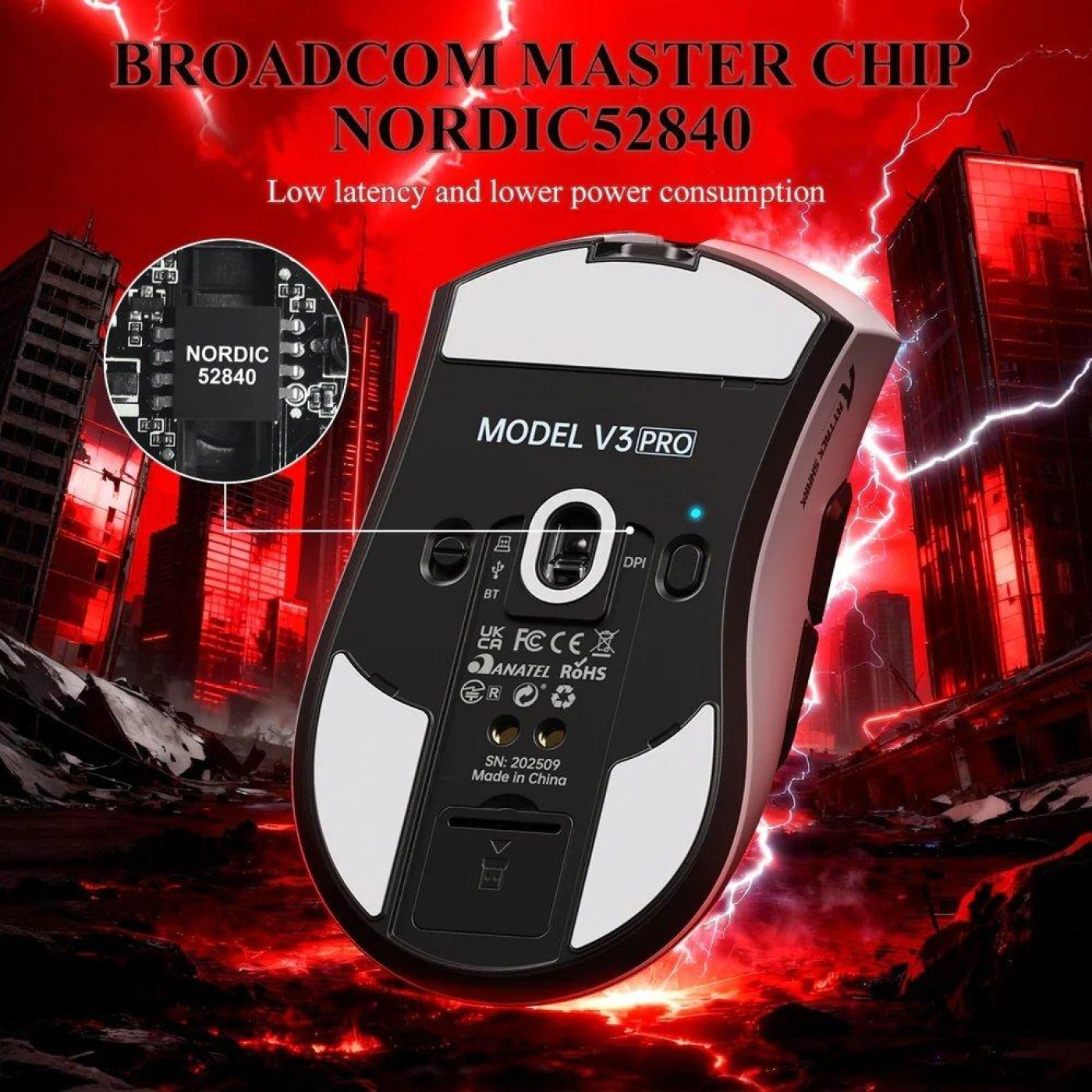 Миша Attack Shark V3 Pro Wireless (AS-6972792472584-W) White (G-000004009)