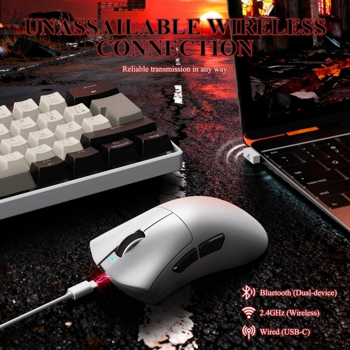 Миша Attack Shark V3 Pro Wireless (AS-6972792472584-W) White (G-000004009)
