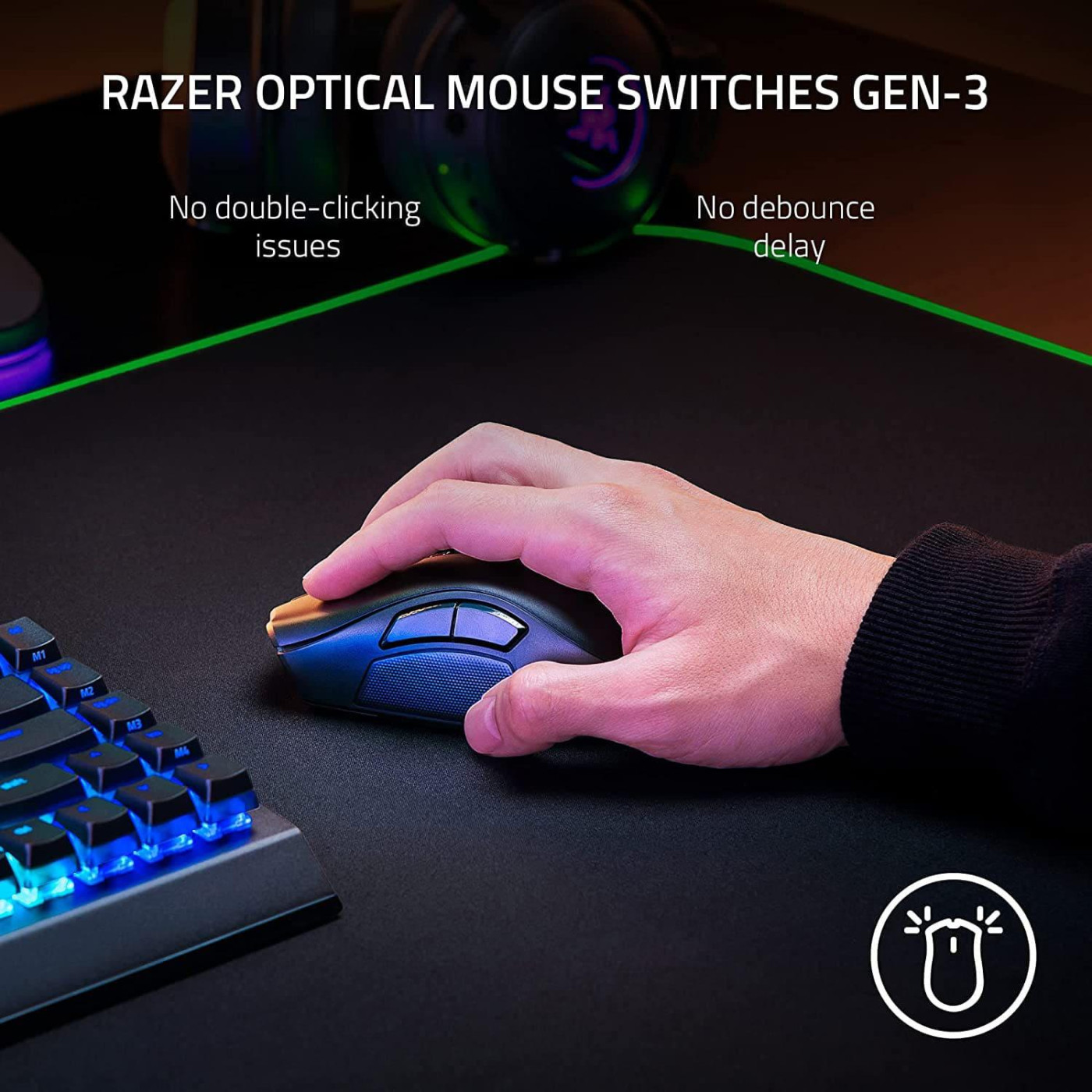 Бездротова миша Razer Naga V2 Pro Wireless Black (RZ01-04400100-R3G1)