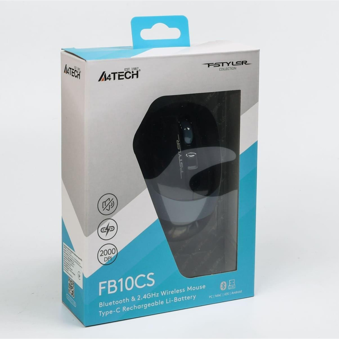 Бездротова миша A4Tech Fstyler FB10CS Wireless Ash Blue (FB10CS (Ash Blue))