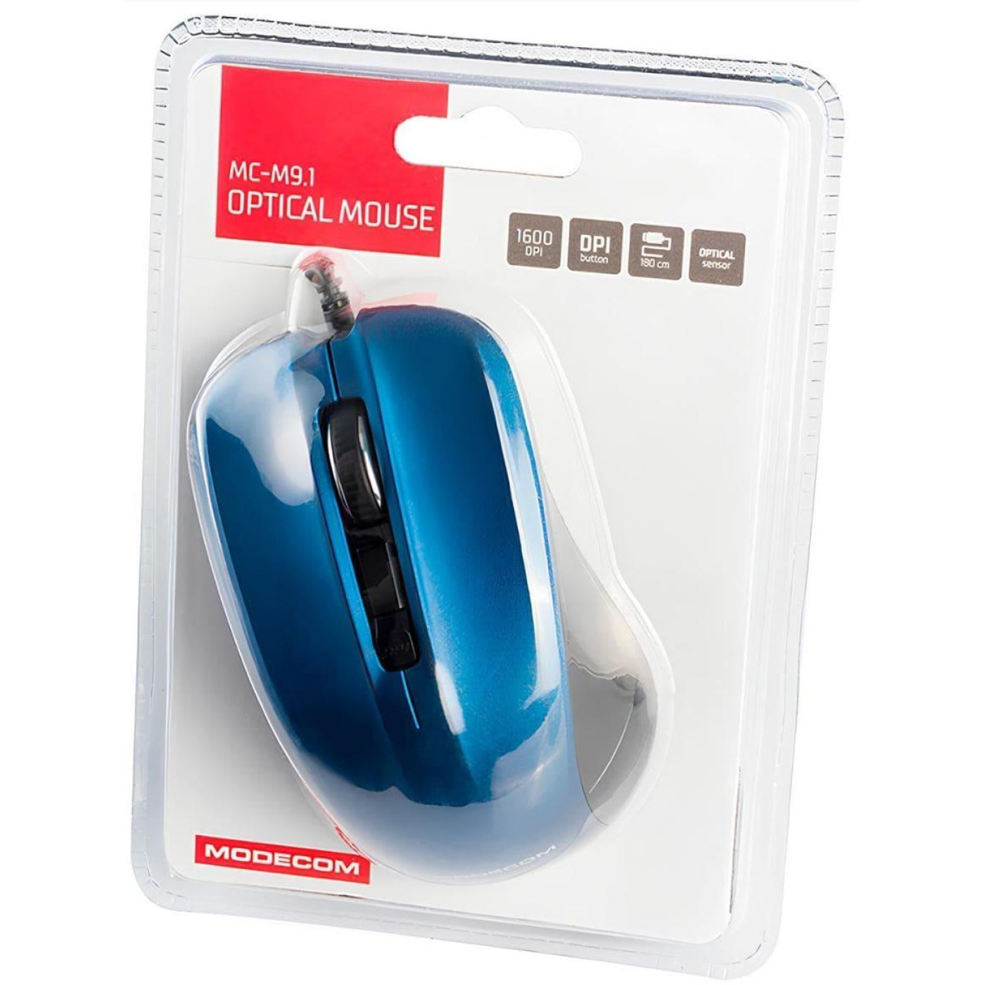 Мышь Modecom MC-M9.1 USB Black-Blue (M-MC-00M9.1-140)