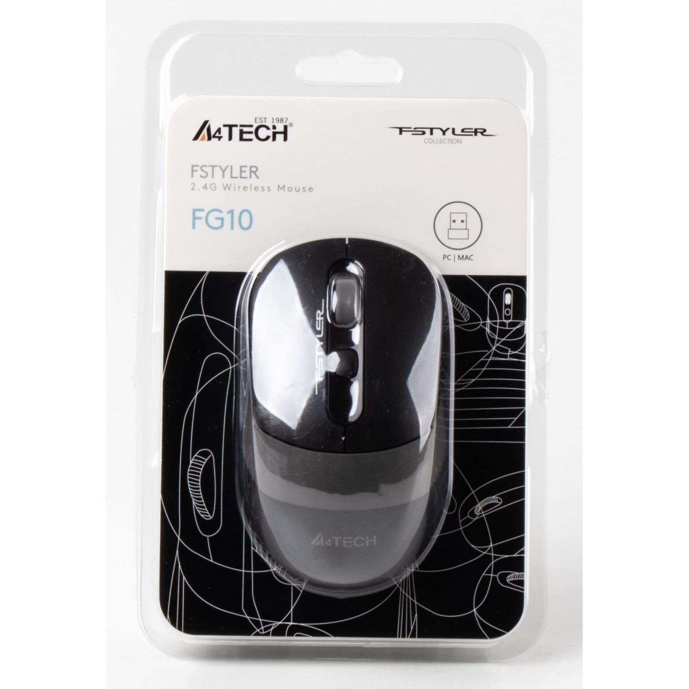Беспроводная мышь A4Tech Fstyler FG10 Wireless Black/Grey (FG10 (Grey))