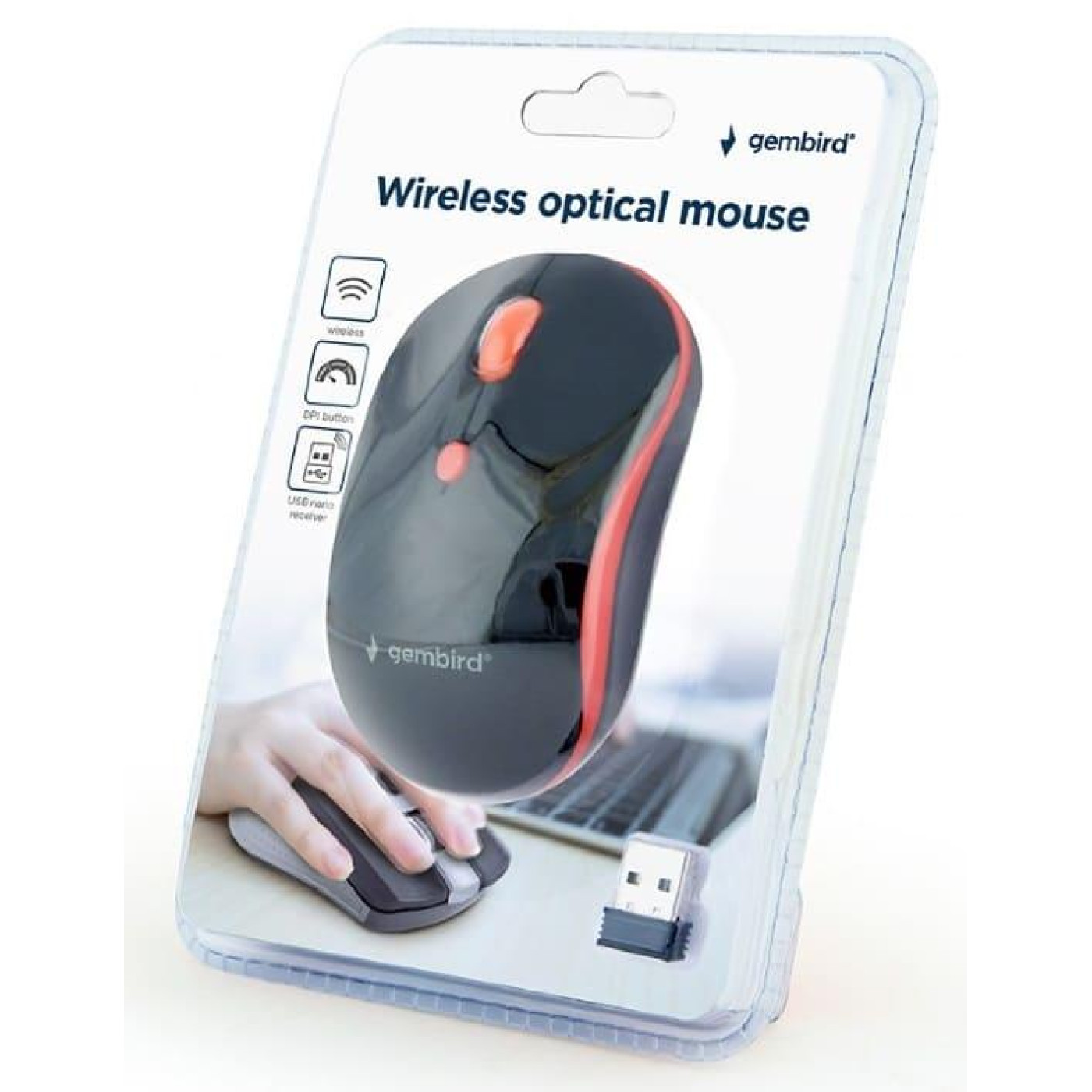 Беспроводная мышь Gembird MUSW-4B-03-R Black-Red (MUSW-4B-03-R)