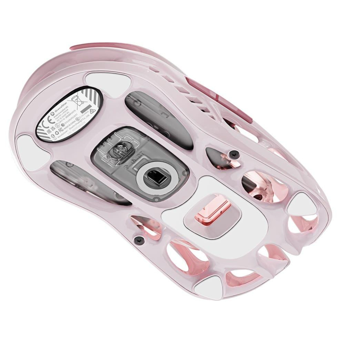 Мышь GravaStar Mercury M1 Pro Magnesium Alloy Body BT/WL/USB-A RGB Sakura Pink (GRAVASTARM1PRO_PNK)