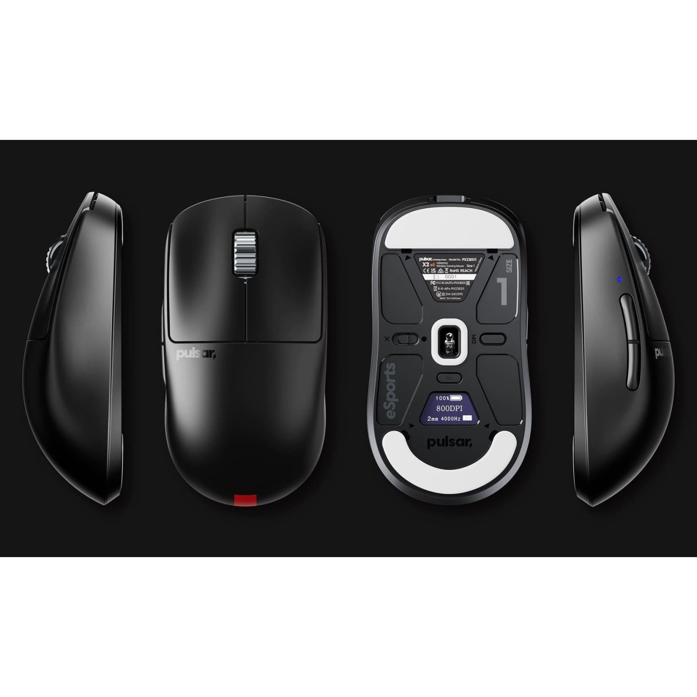 Мышь PULSAR X2 v3 eS Size1 8K Black (PX23ES11)