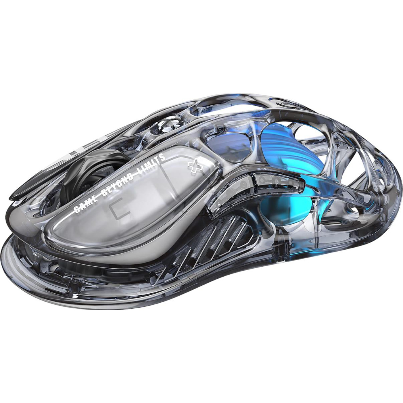 Мышь GravaStar Mercury M2, BT/WL/USB-A, RGB, чорно-прозорий (GRAVASTARM2_XTAL_BLK)
