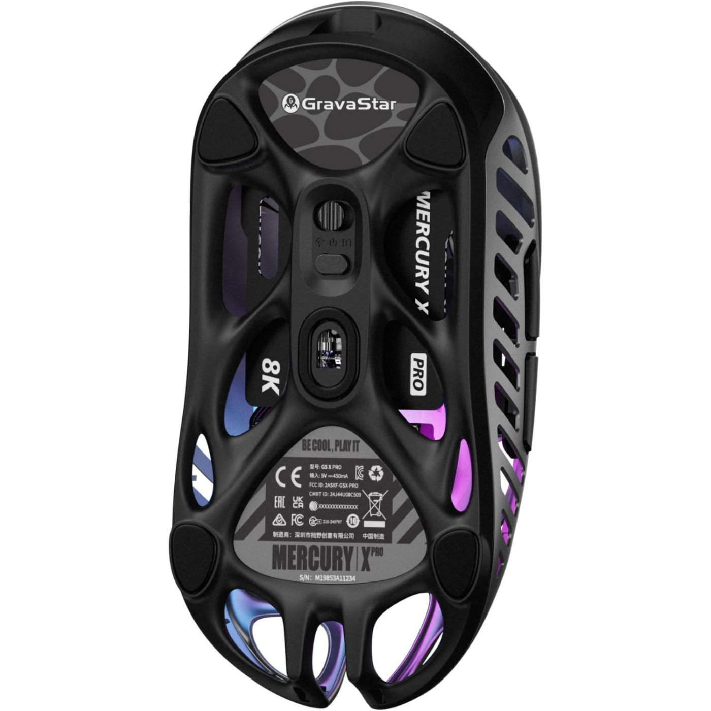 Миша GravaStar Mercury X Pro 8K RGB Itnerstellar Silver (GSXPRO_GRY)