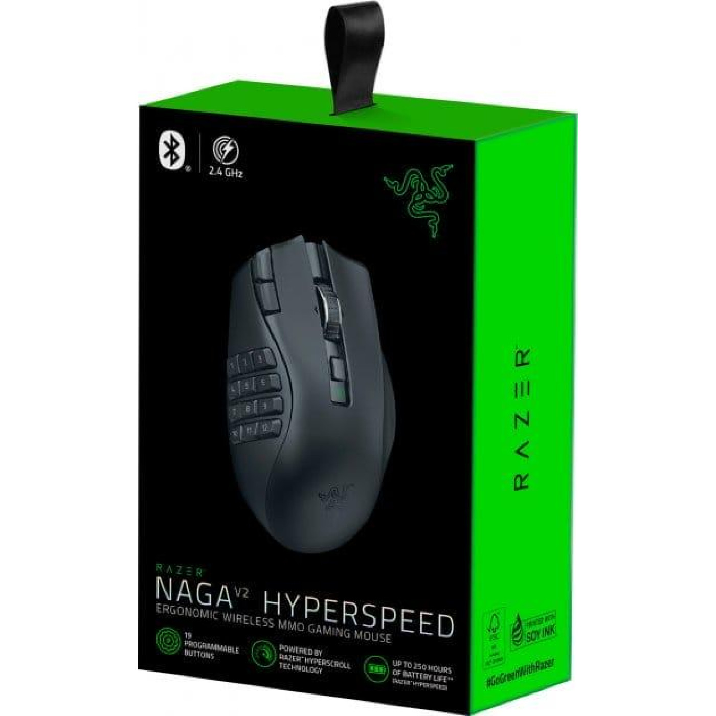 Бездротова миша Razer Naga V2 HyperSpeed Wireless Black (RZ01-03600100-R3G1)