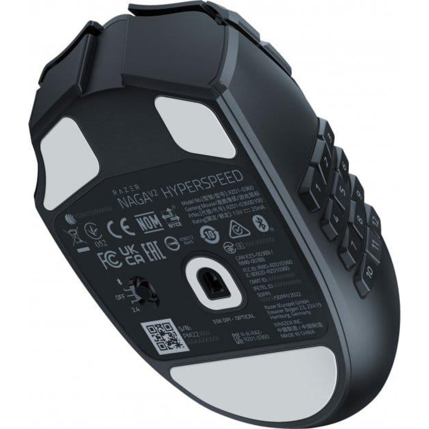 Бездротова миша Razer Naga V2 HyperSpeed Wireless Black (RZ01-03600100-R3G1)