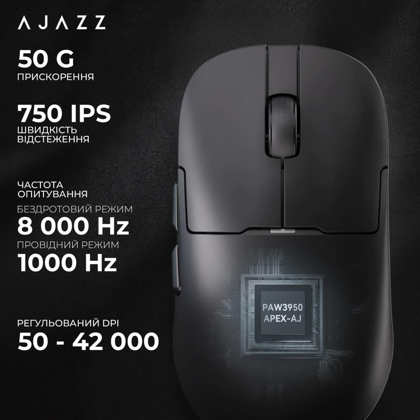 Миша Ajazz AJ159 APEX Black (AJM159-A-B) U2