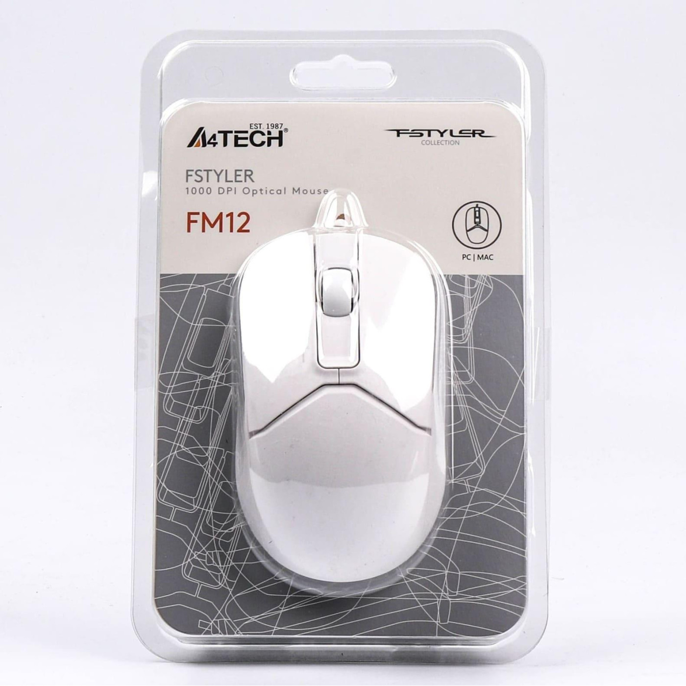 Миша A4Tech Fstyler FM12 USB White (FM12 (White))
