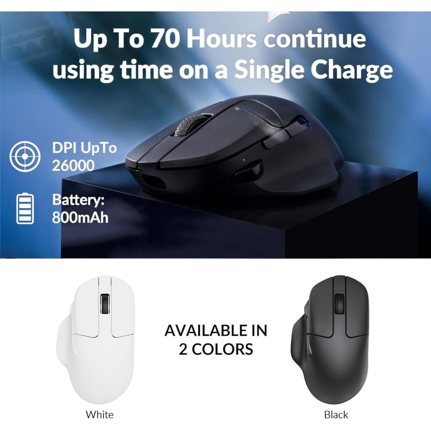 Мышь Keychron M7 BT/WL/USB-A/USB-C White (M7-A3)