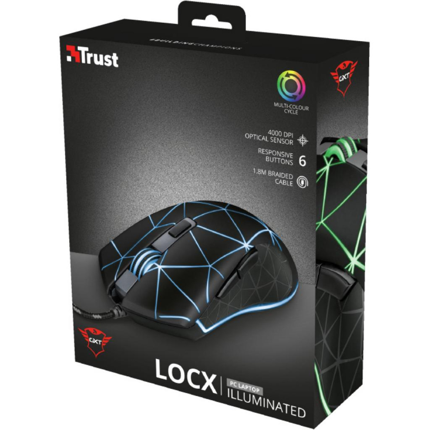 Миша Trust GXT 133 Locx Illuminated Gaming USB Black (22988)