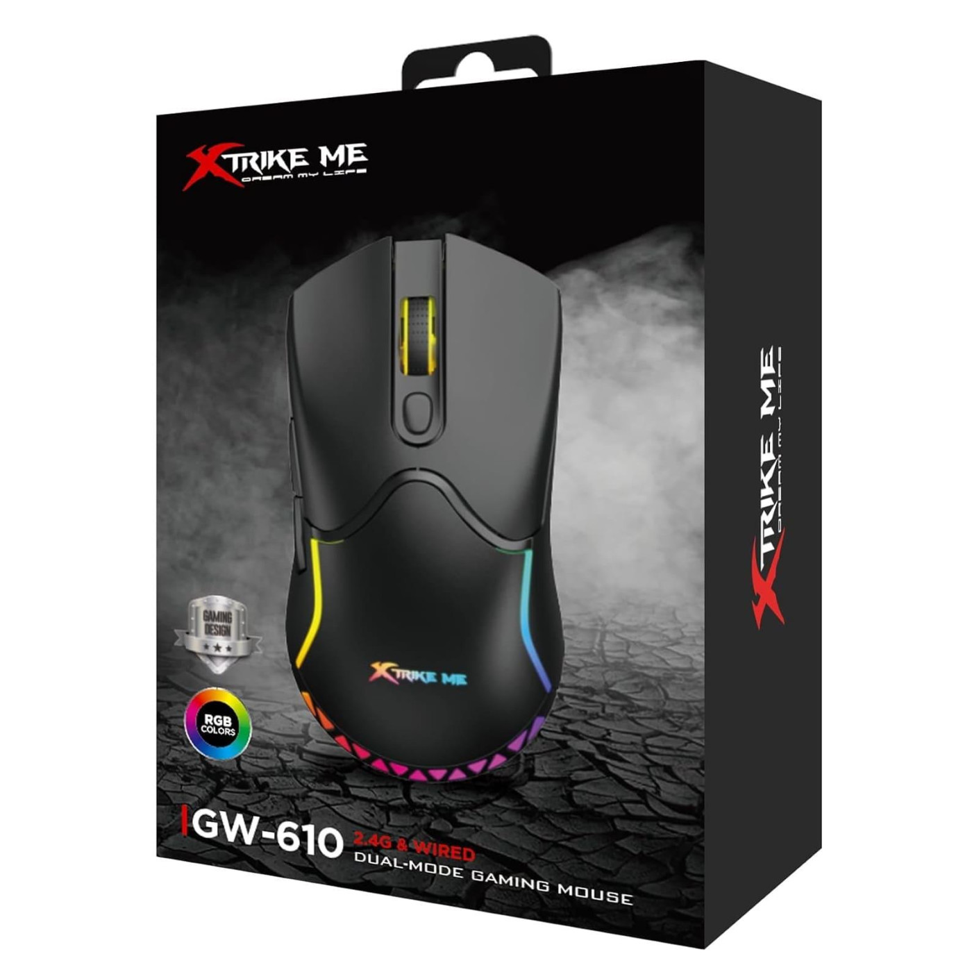 Миша Xtrike Me GW-610 RGB Black (GW-610)
