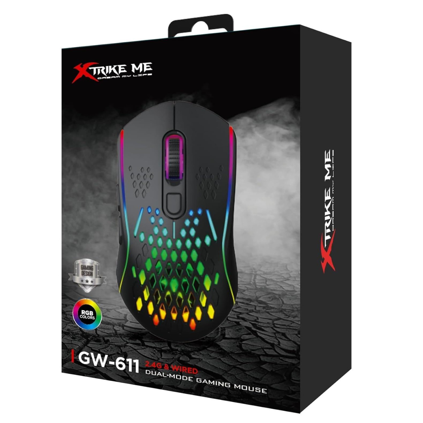 Миша Xtrike Me GW-611 RGB Black (GW-611)