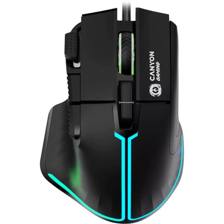 Миша Canyon mouse Fortnax GM-636 RGB 9buttons Wired Black (CND-SGM636B)