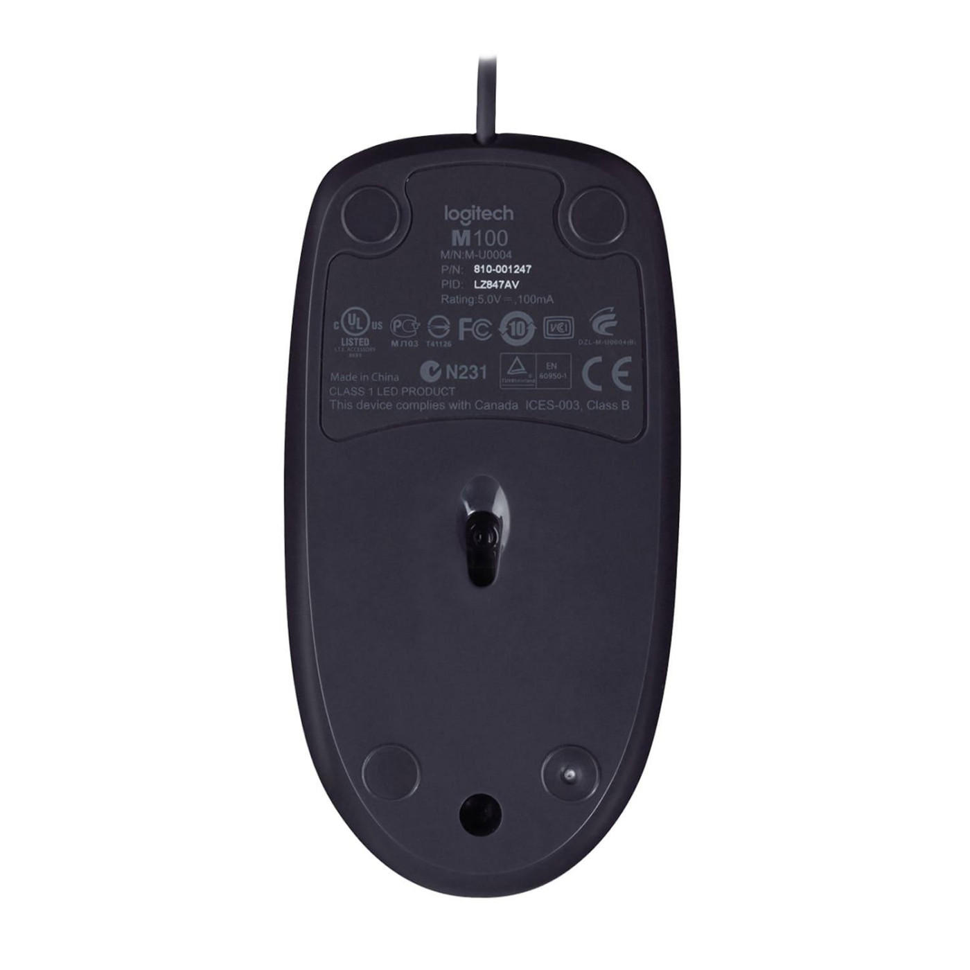Мышь Logitech B100 USB Black (910-003357)