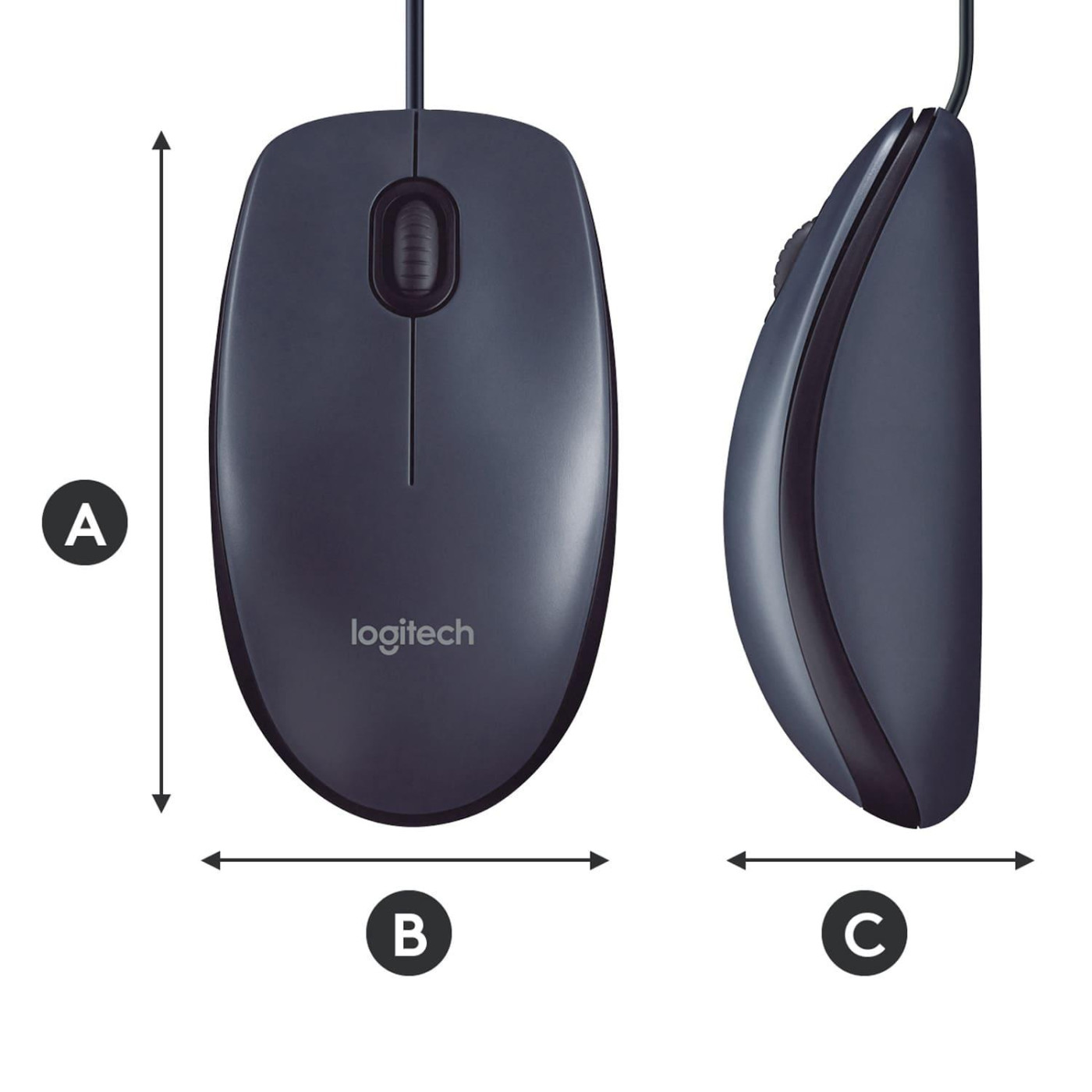 Мышь Logitech B100 USB Black (910-003357)