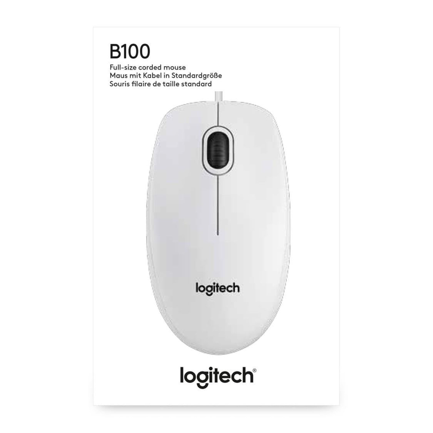 Мышь Logitech B100 USB White (910-003360)