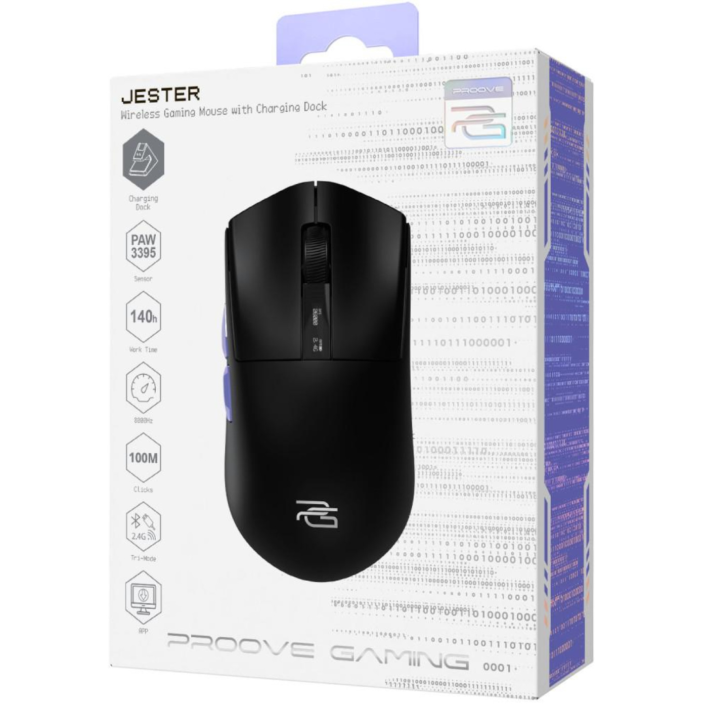 Мышь Proove Gaming Jester 8K with Charging Dock Black Purple (WMJSCD022016)