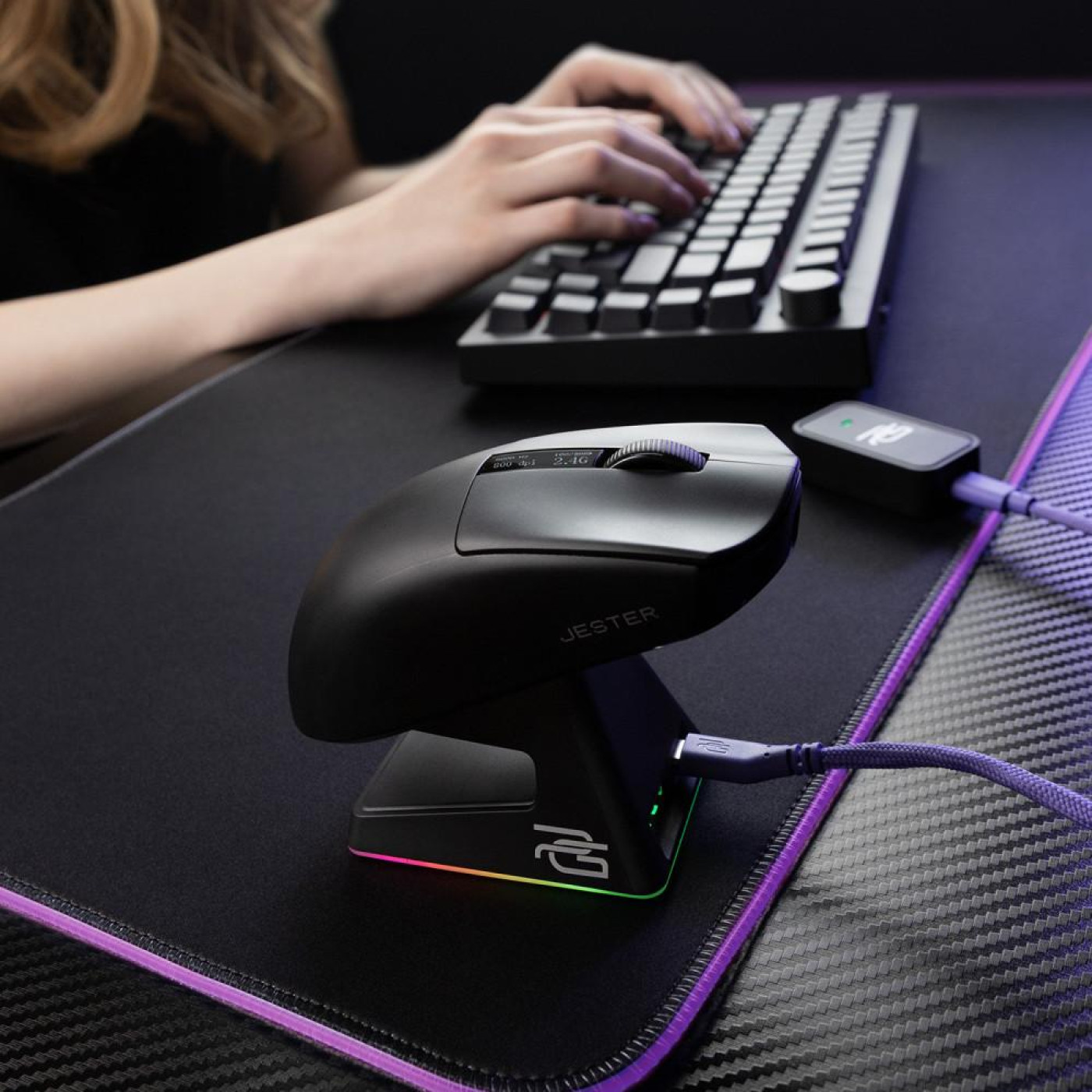 Мышь Proove Gaming Jester 8K with Charging Dock Black Purple (WMJSCD022016)