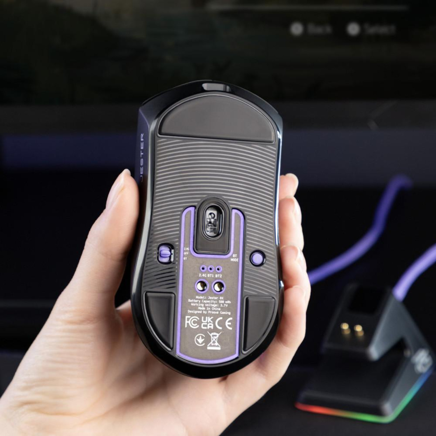 Мышь Proove Gaming Jester 8K with Charging Dock Black Purple (WMJSCD022016)