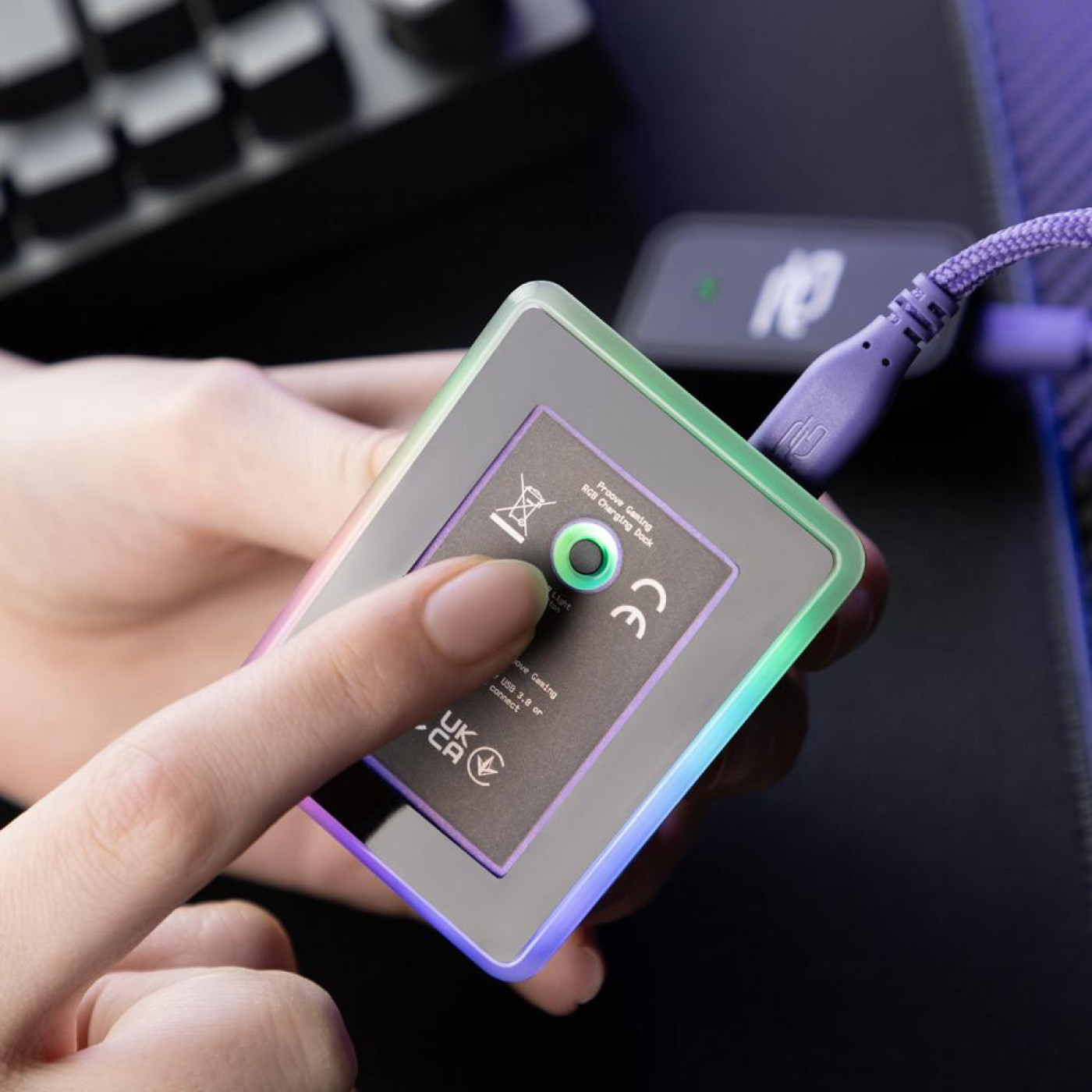 Мышь Proove Gaming Jester 8K with Charging Dock Black Purple (WMJSCD022016)