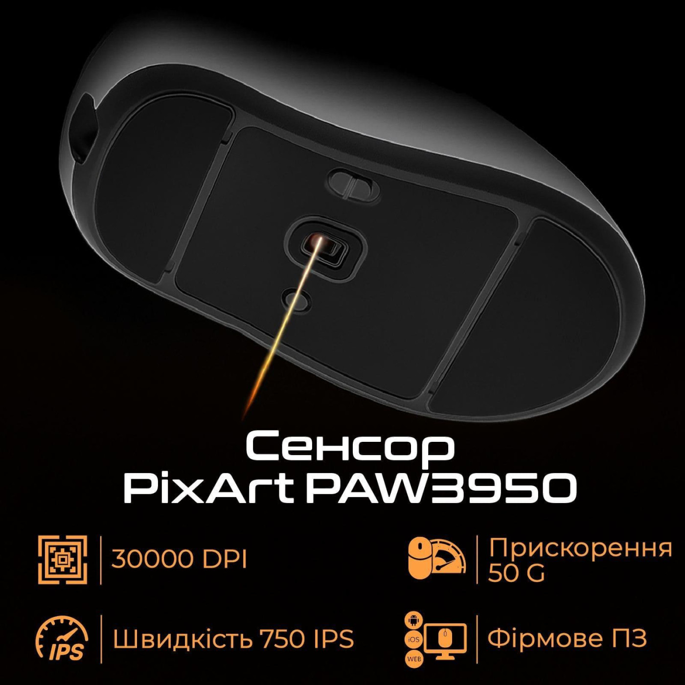 Миша RAWM ER21PRO Orange (ER21pro.orange)