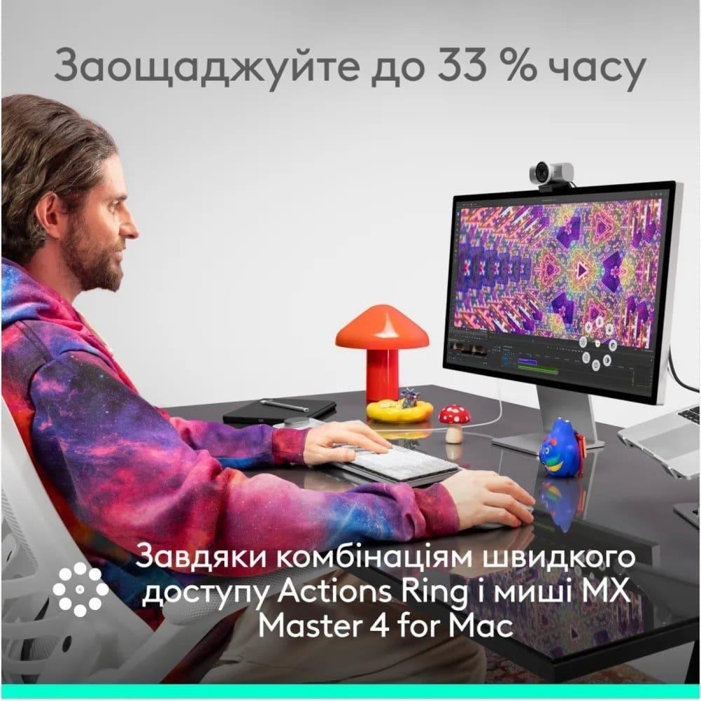 Миша Logitech MX Master 4 for Mac Performance Wireless White Silver (L910-007576)