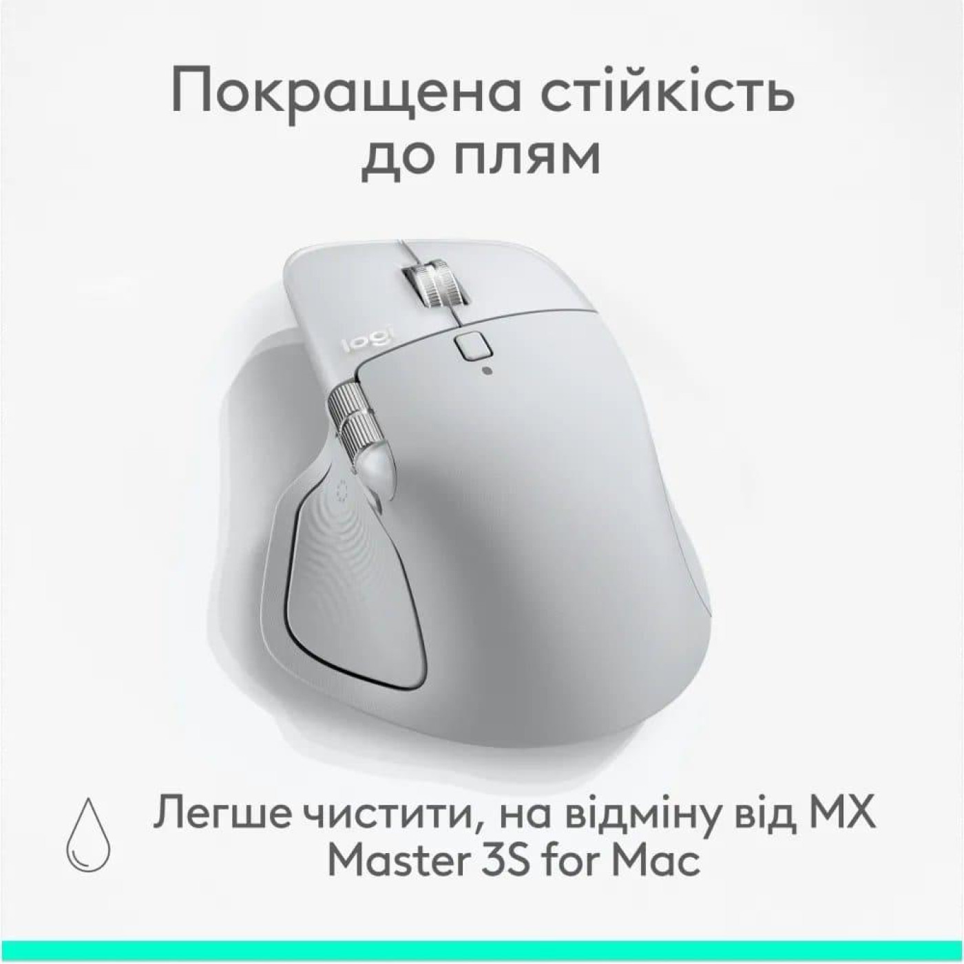 Миша Logitech MX Master 4 for Mac Performance Wireless White Silver (L910-007576)