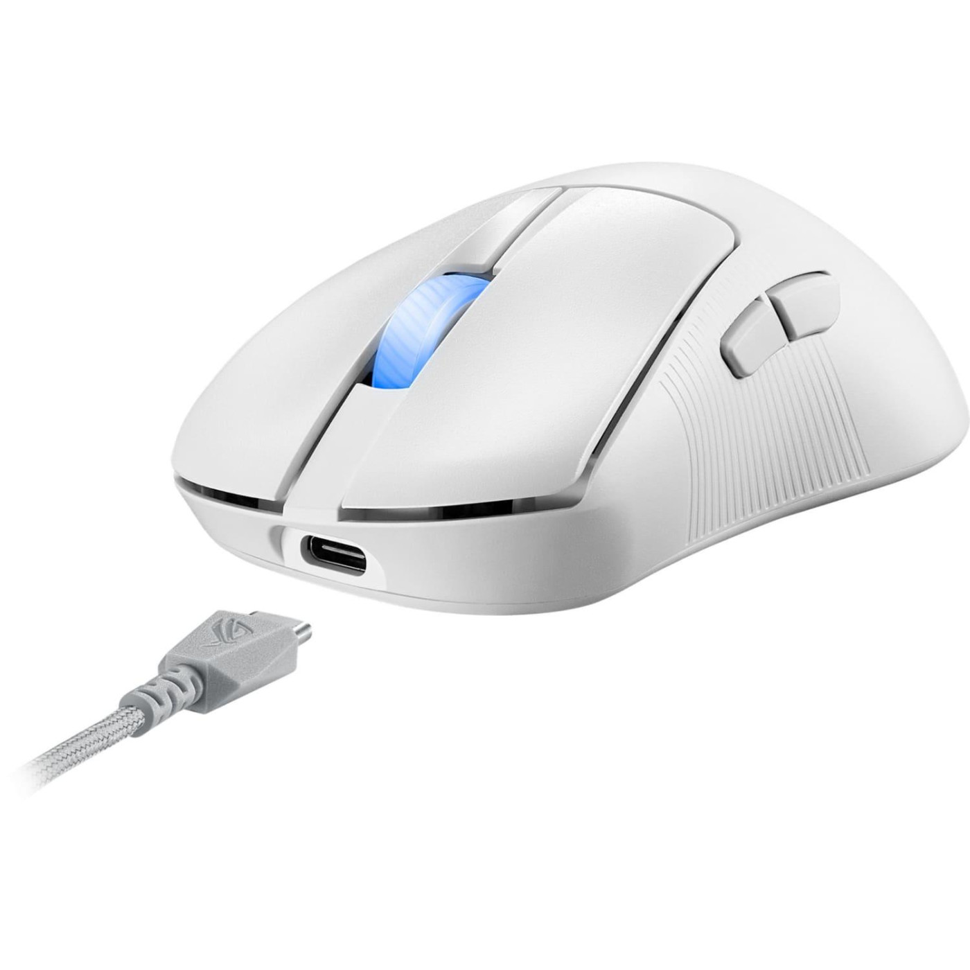 Бездротова миша ASUS ROG Keris II Ace RGB USB-A/WL/BT White (90MP03N0-BMUA10)