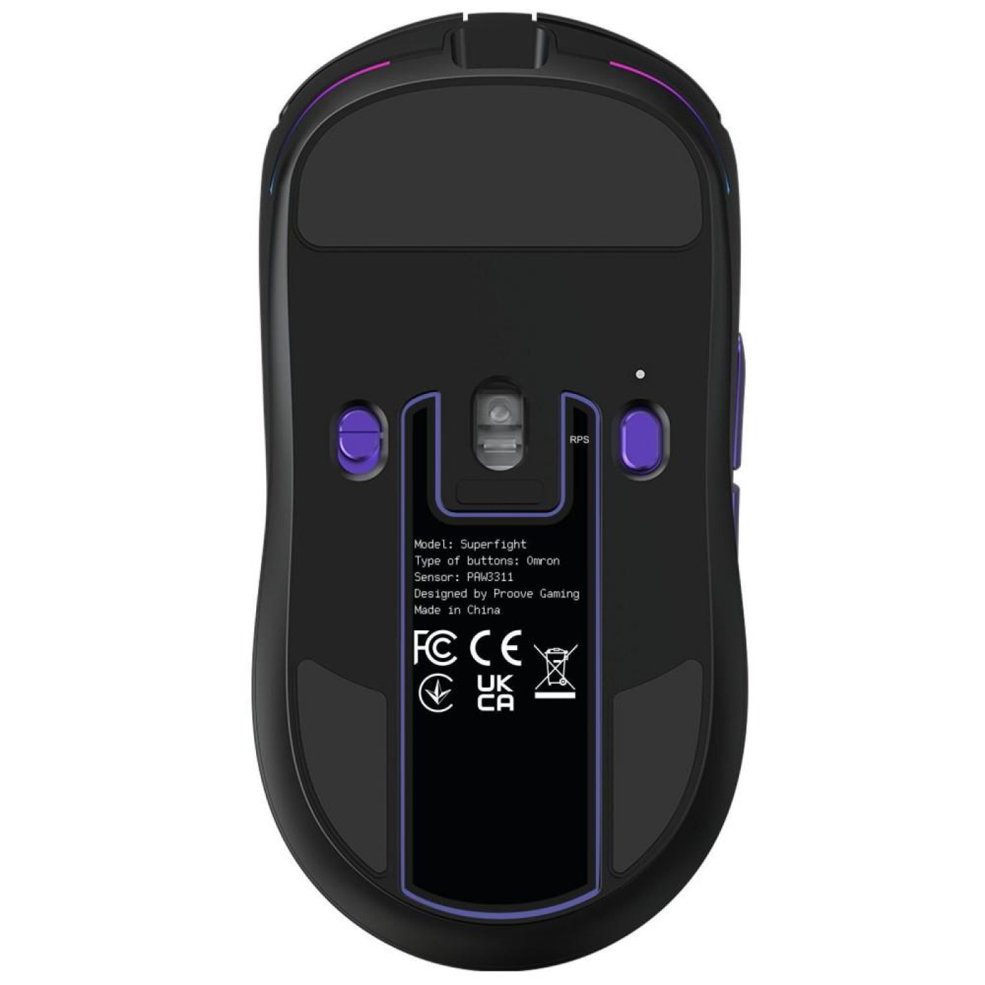 Миша Proove Gaming Superfight Wired Black/Purple (GMSW00102001)