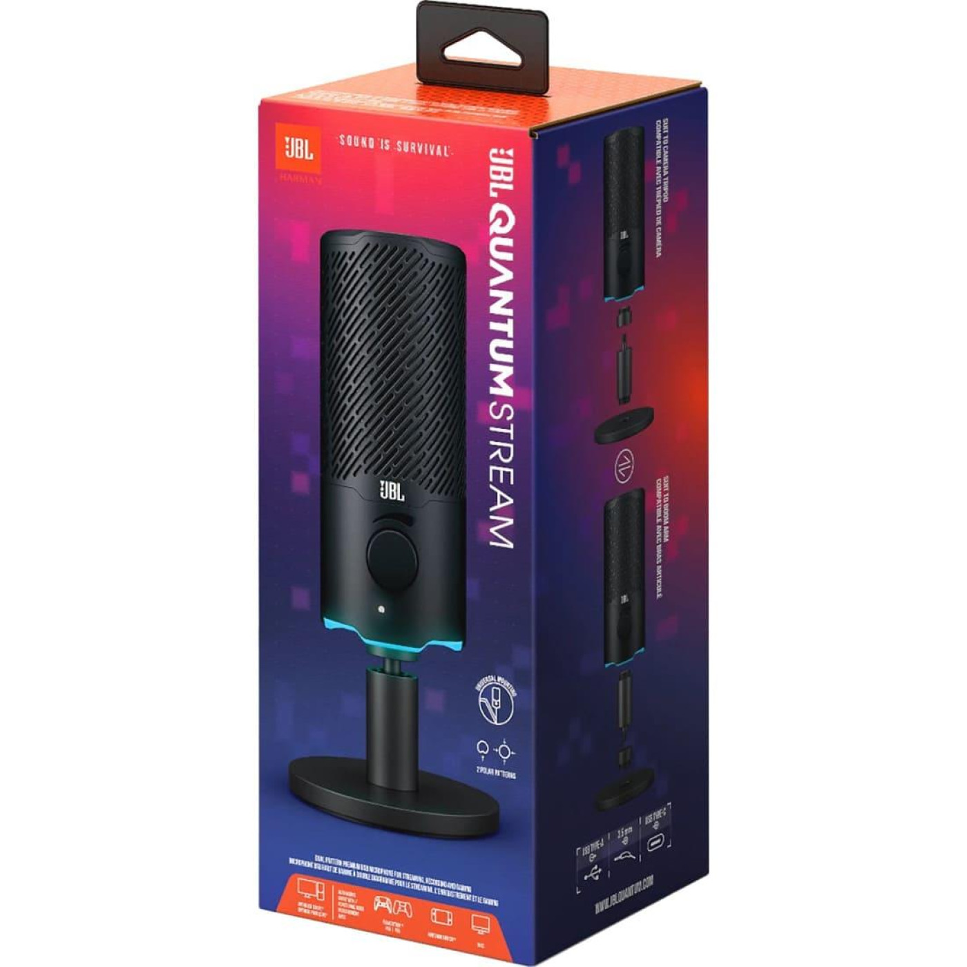 Мікрофон JBL Quantum Stream (JBLQSTREAMBLK)