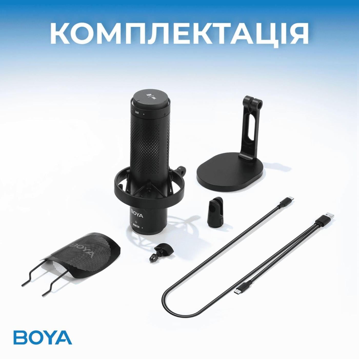 Микрофон Boya K9 RGB Black K9)