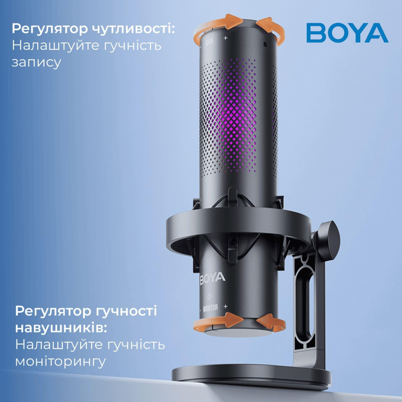 Микрофон Boya K9 RGB Black K9)