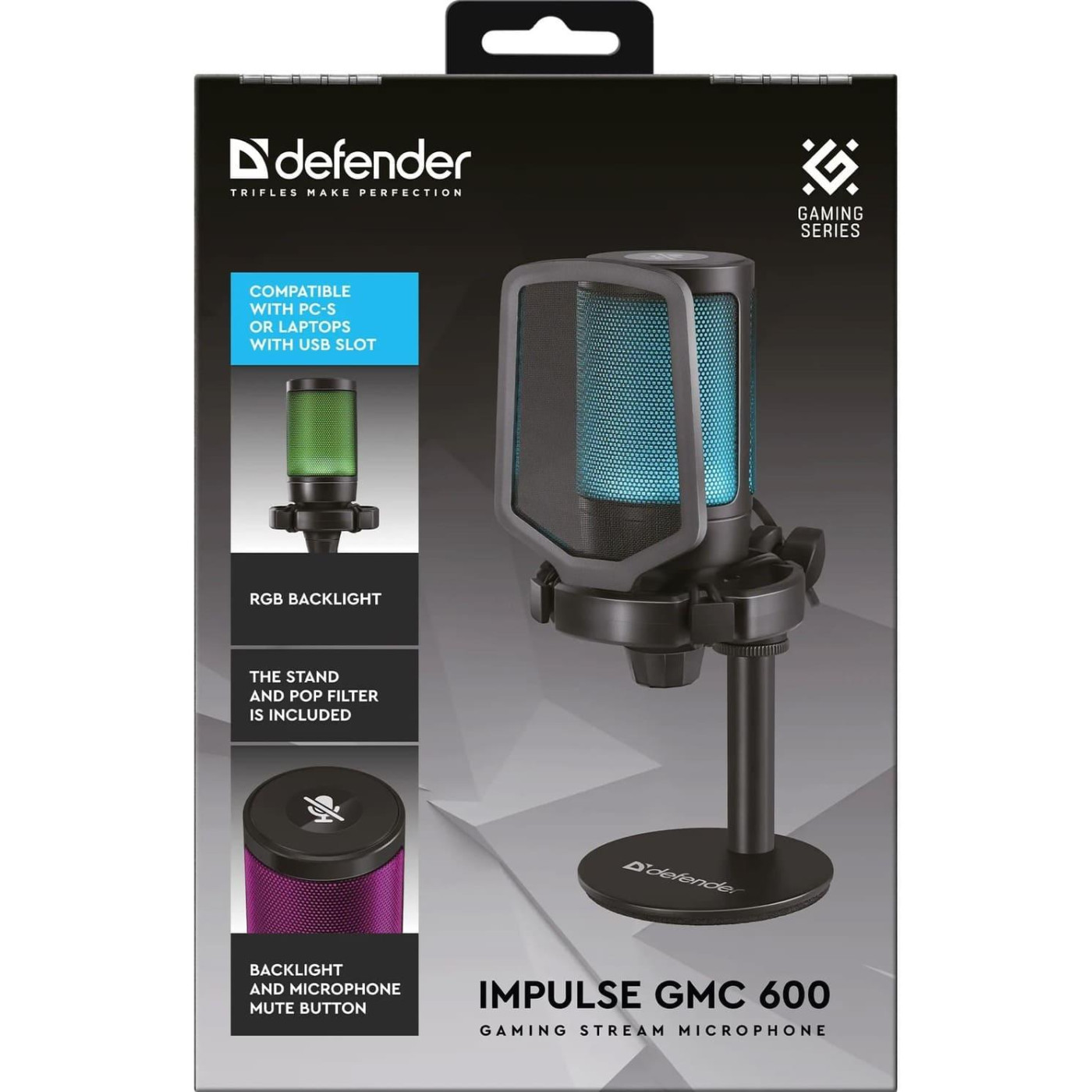 Мікрофон Defender Impulse GMC 600 USB RGB Black (646600)