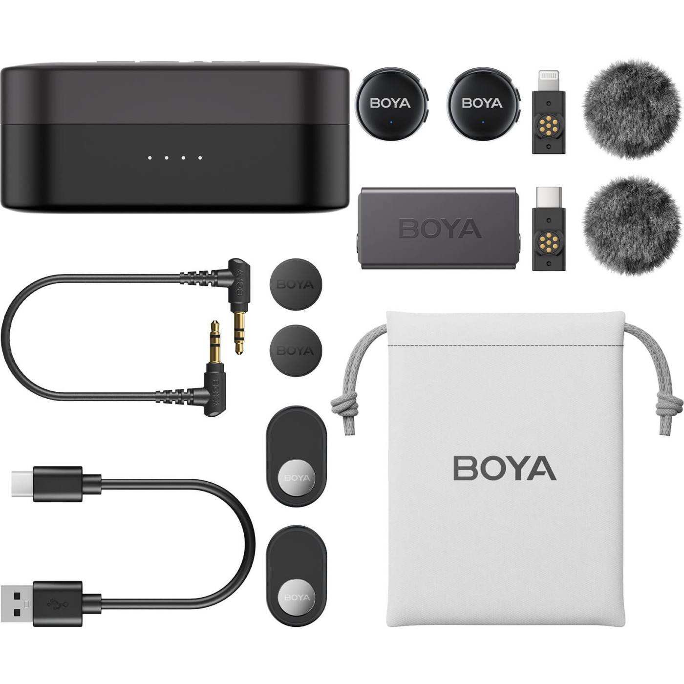 Микрофон Boya LINK 3-01 Type-C/TRS/Lightning Black (LINK 3-01)