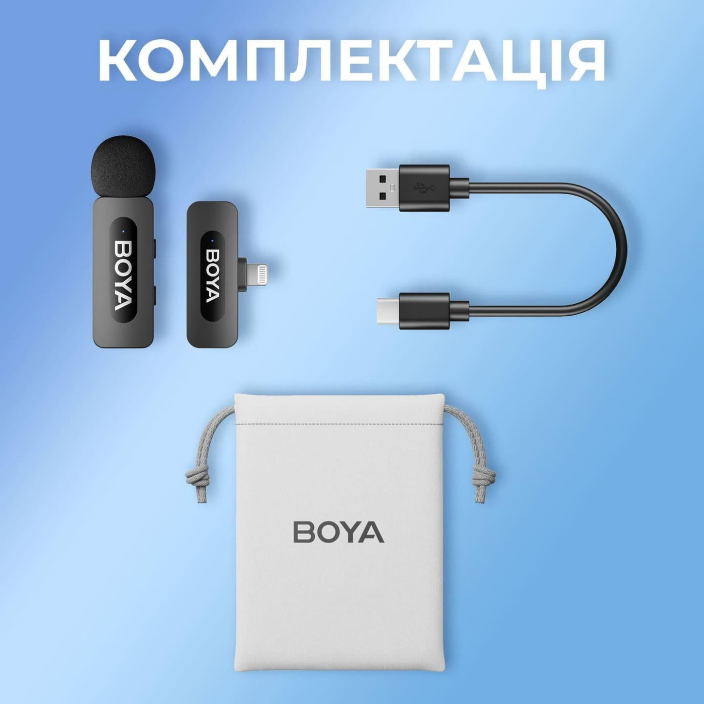 Микрофон Boya BY-V1 Lightning Black (BY-V1)