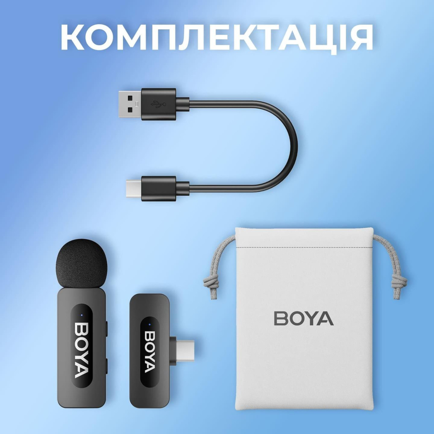 Микрофон Boya BY-V10 Type-C Black (BY-V10)