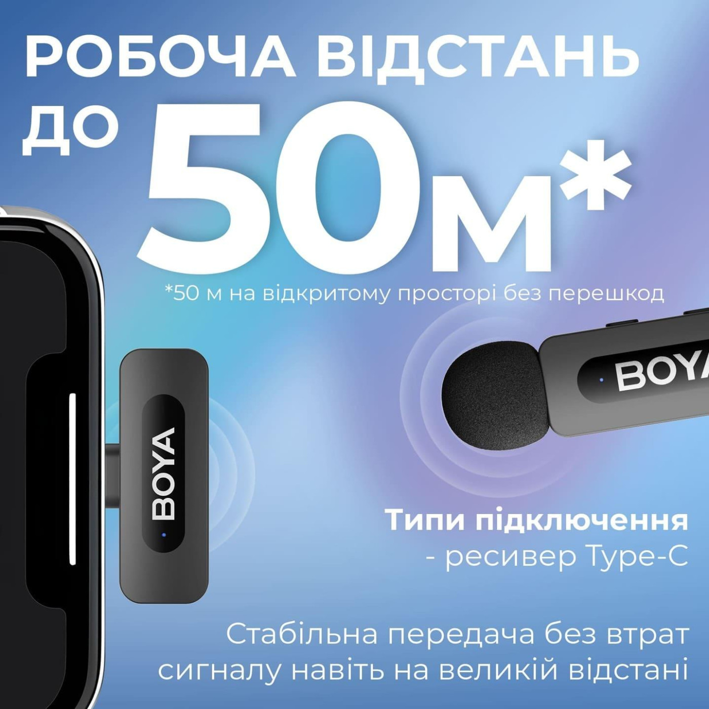 Микрофон Boya BY-V20 Type-C Black (BY-V20)