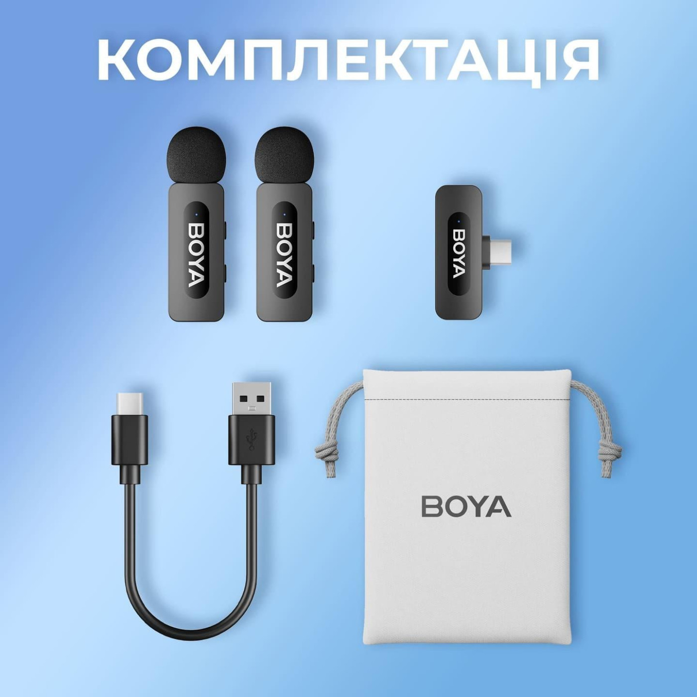 Микрофон Boya BY-V20 Type-C Black (BY-V20)