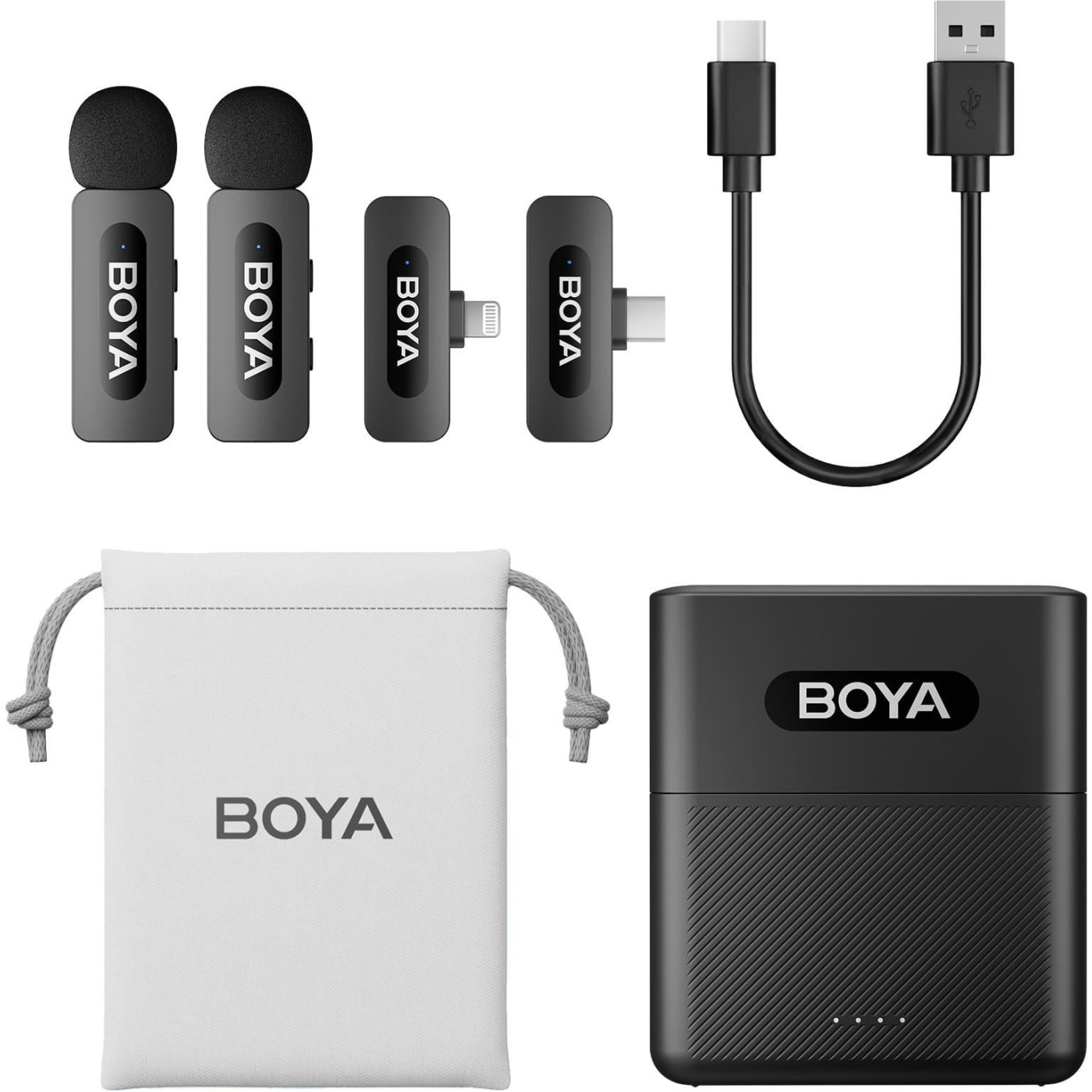 Микрофон Boya BY-V3 combo Type-C/Lightning Black (BY-V3 Combo)
