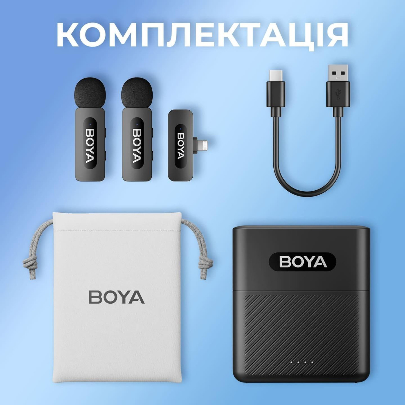 Микрофон Boya BY-V3 Lightning Black (BY-V3)