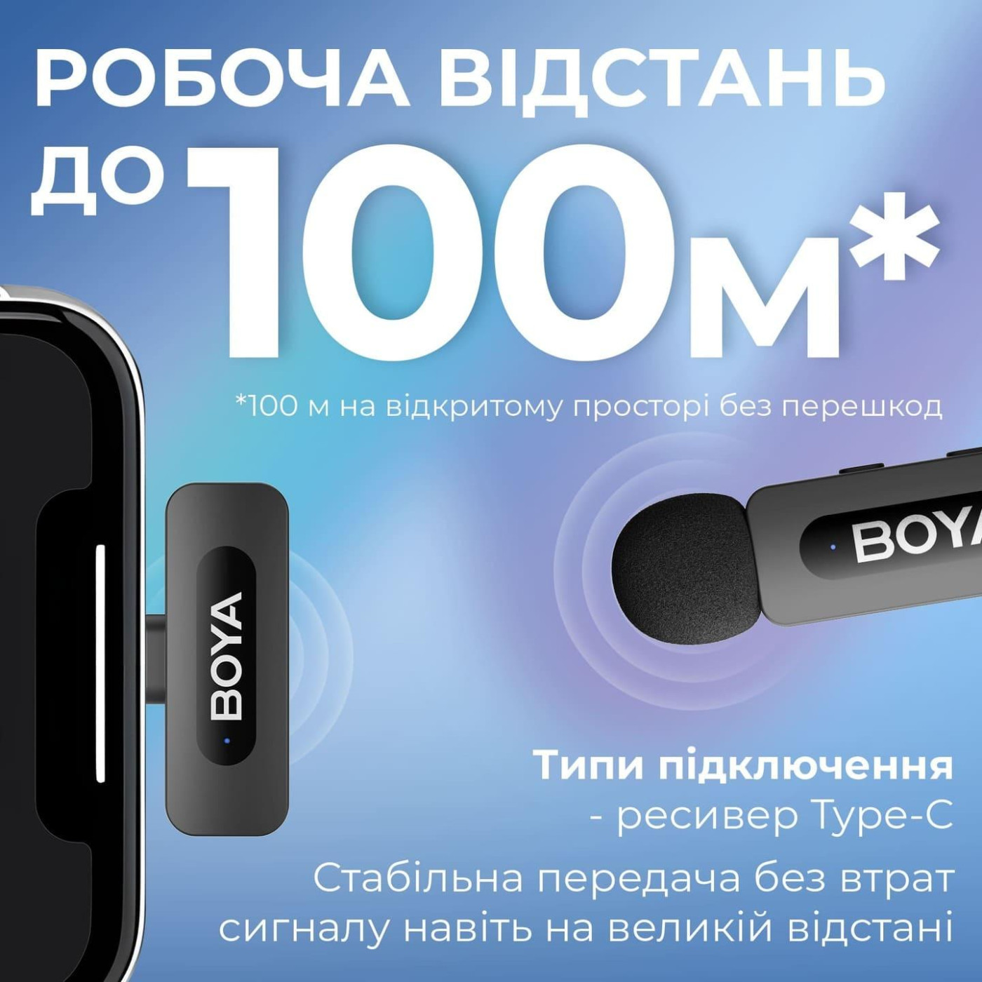 Микрофон Boya BY-V30 Type-C Black (BY-V30)