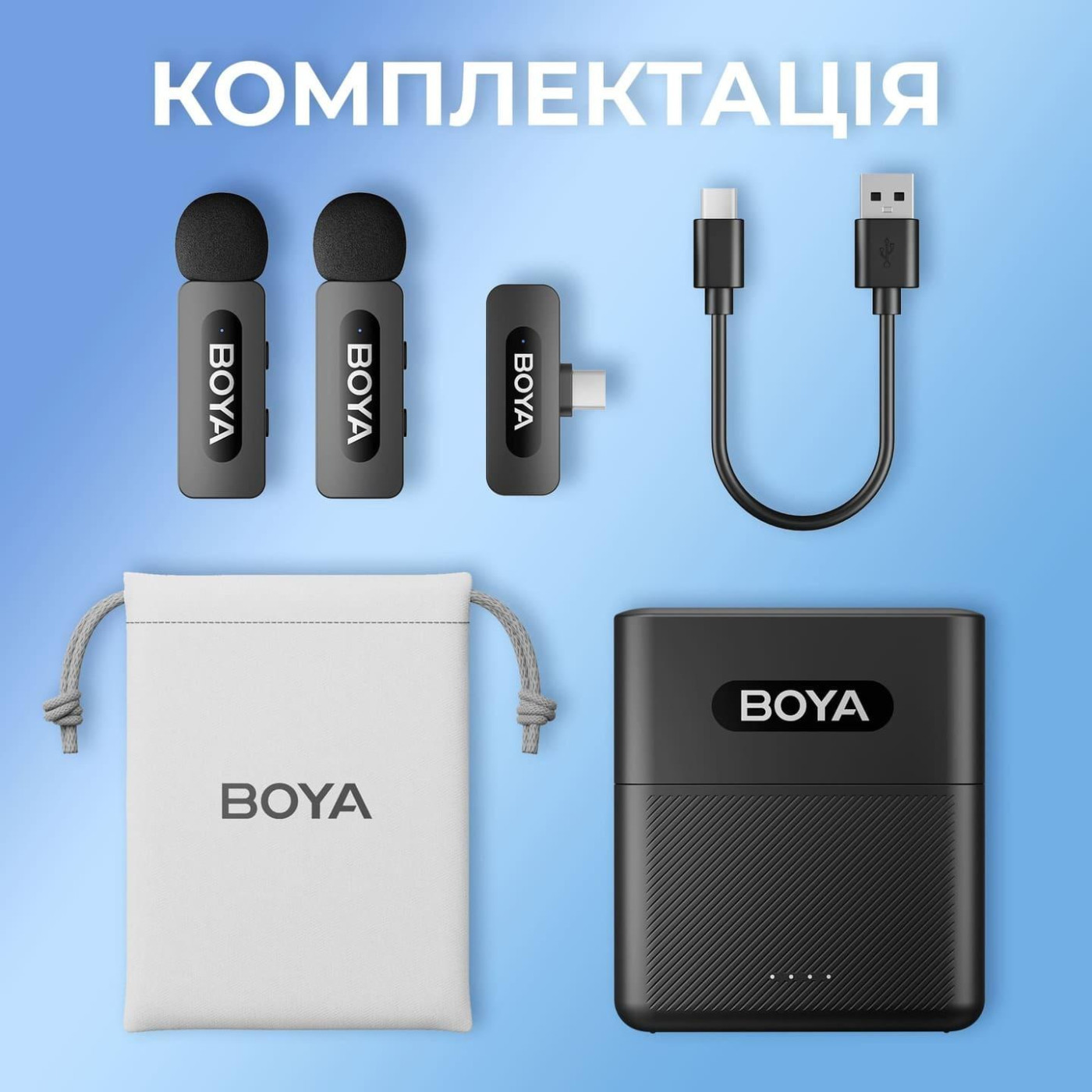 Микрофон Boya BY-V30 Type-C Black (BY-V30)